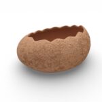 CERAMICA- OVO PINTAS DEITADO COR:TAUPE AREADO