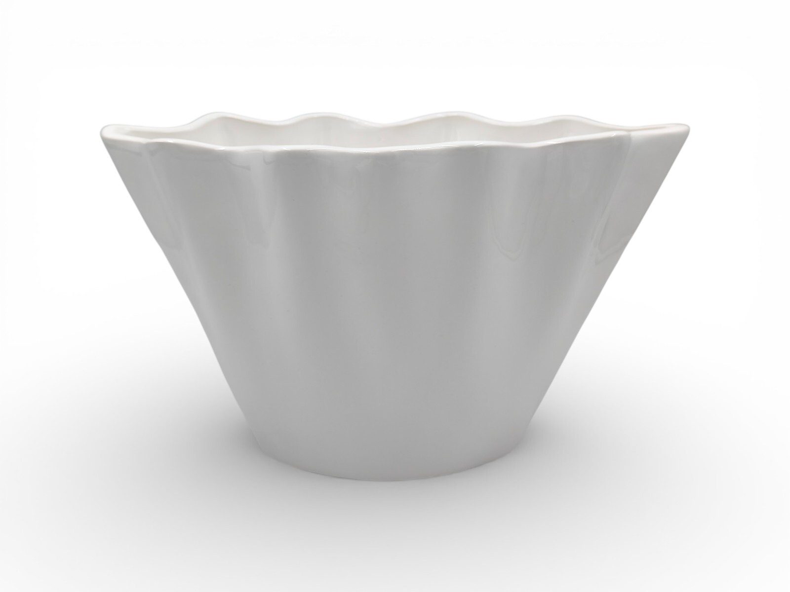 F61.000571.2 CERAMICA- JARDINEIRA FLOR COR:BRANCO VIDRO - Image 1