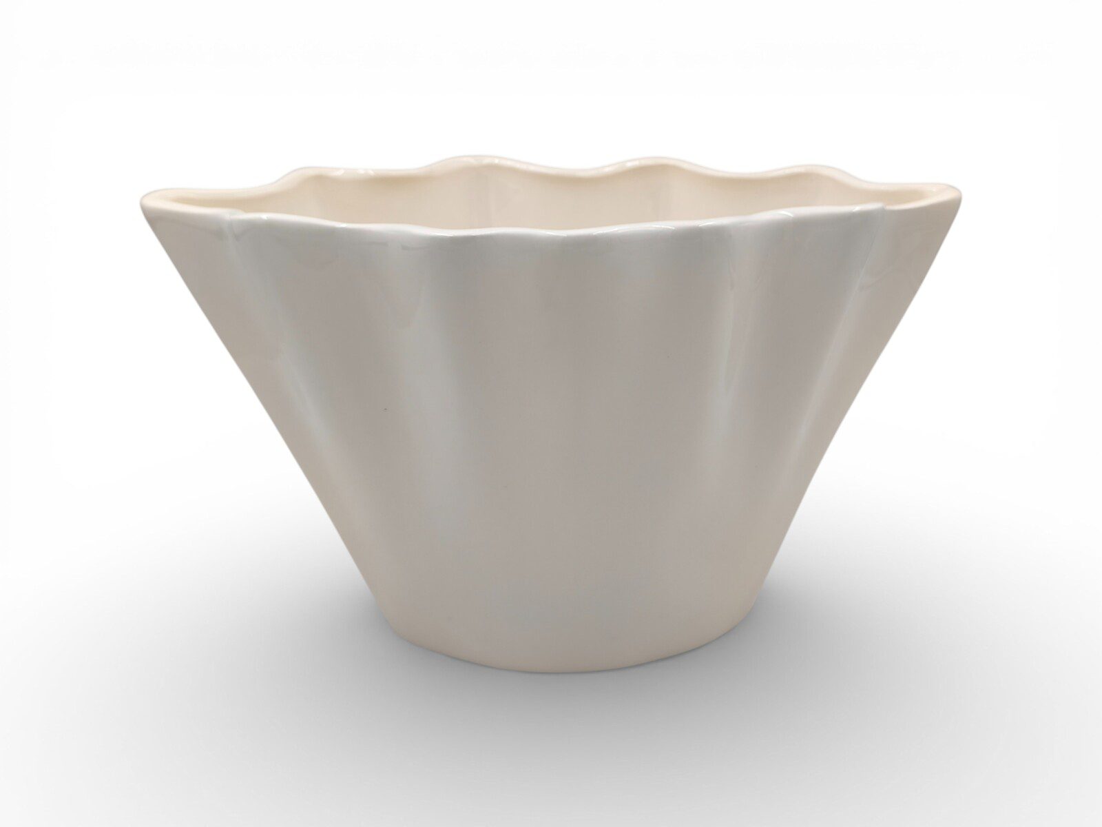 F61.000571.3 CERAMICA- JARDINEIRA FLOR COR:PEROLA VIDRO - Image 1