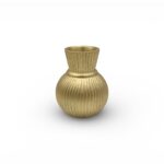 CERAMICA- JARRA RISCAS PEQ. COR:OURO