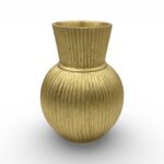 CERAMICA- JARRA RISCAS GRD. COR:OURO