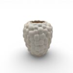 CERAMICA- JARRA PEQ. UVAS COR:PEROLA VIDRO