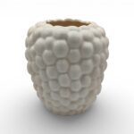 CERAMICA- JARRA GRD. UVAS COR:PEROLA VIDRO