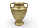 CERAMICA- TAÇA ALTA GRD. COR:OURO