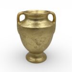 CERAMICA- TAÇA ALTA PEQ. COR:OURO