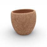 CERAMICA- VASO CARLINO COR:TAUPE AREADO