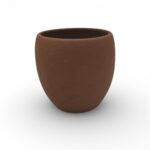 CERAMICA- VASO CARLINO COR:CHOCOLATE AREADO