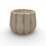CERAMICA- VASO TULIPA COR:BEGE