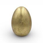 CERAMICA- OVO DECOR COR:OURO