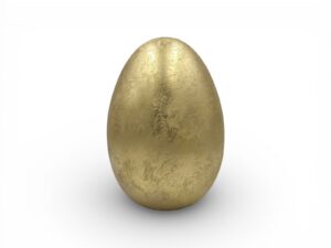 CERAMICA- OVO DECOR COR:OURO