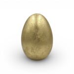 CERAMICA- OVO DECOR COR:OURO