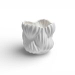 CERAMICA- VASO GOMOS PEQUENO COR:BRANCO VIDRO