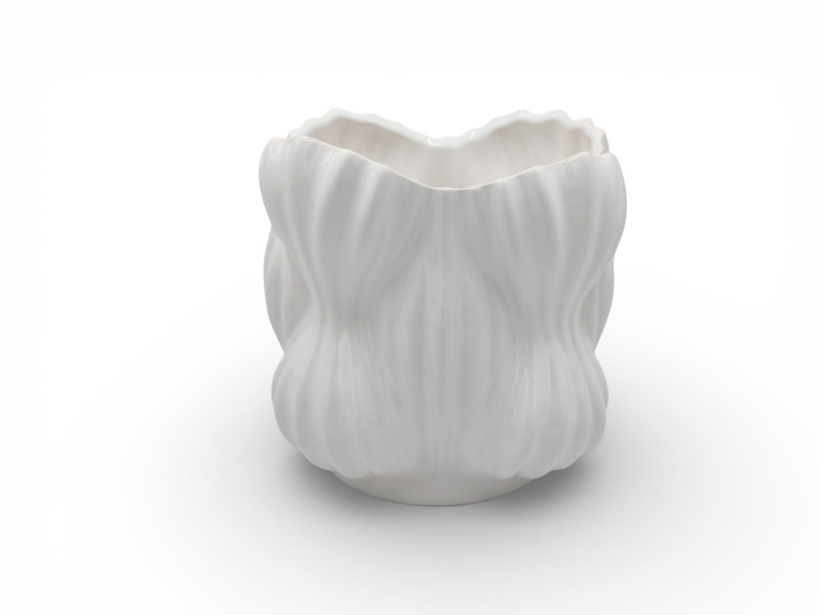 F61.000607.1 CERAMICA- VASO GOMOS MEDIO COR:BRANCO VIDRO - Image 1