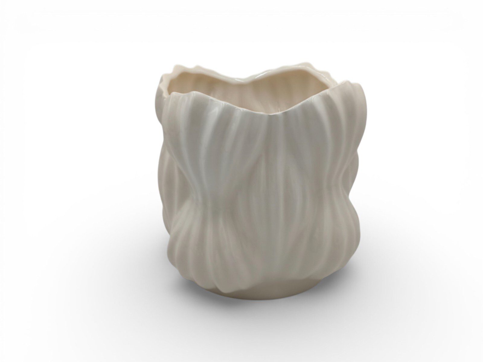 F61.000607.3 CERAMICA- VASO GOMOS MEDIO COR:PEROLA VIDRO - Image 1