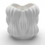 CERAMICA- VASO GOMOS GRANDE COR:BRANCO VIDRO