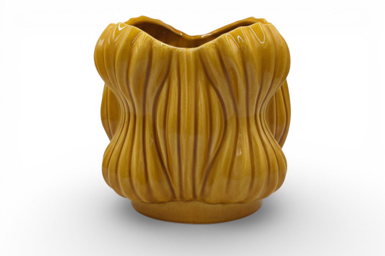 F61.000608.2 CERAMICA- VASO GOMOS GRANDE COR:MEL VIDRO - Image 1