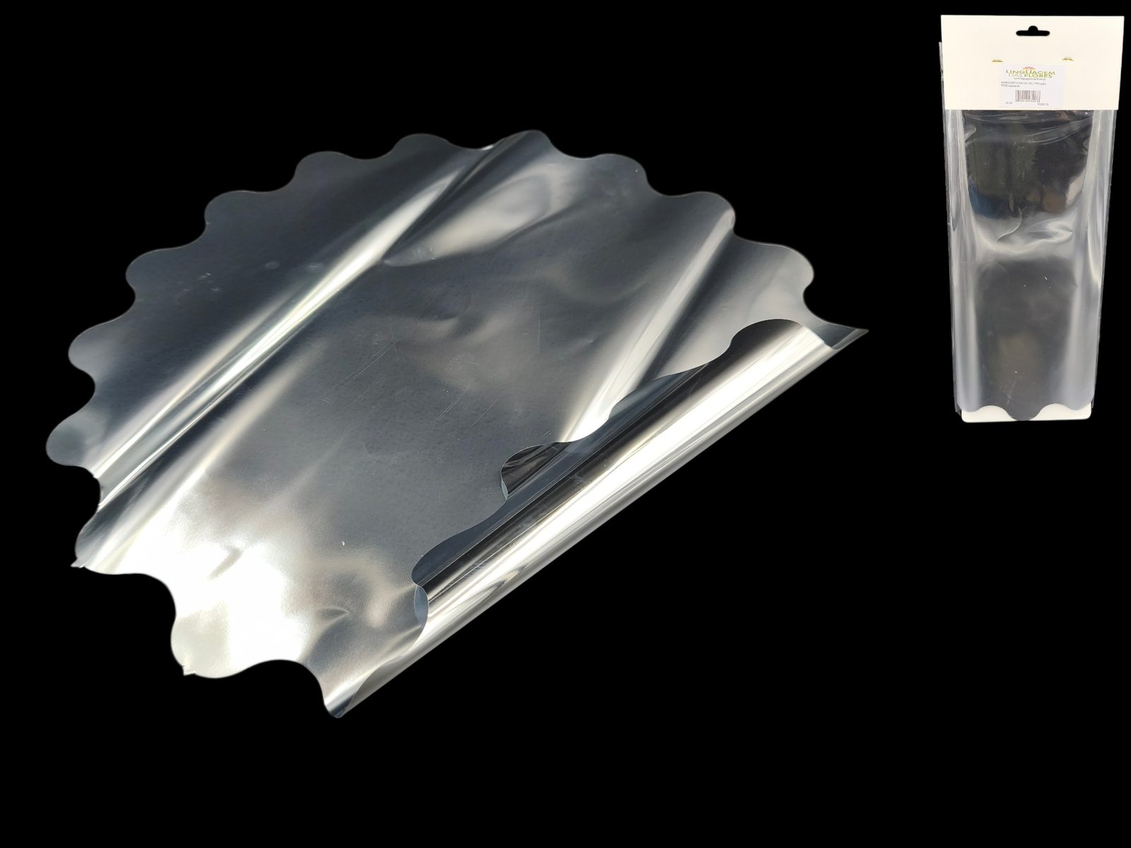 M00000 NAPERON METALIZADO 50UNID DIA.48CM COR:PRATEADO - Image 1