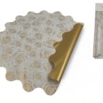 NAPERON ROSELLINA 50UNID DIA.48CM COR:BRANCO/OURO