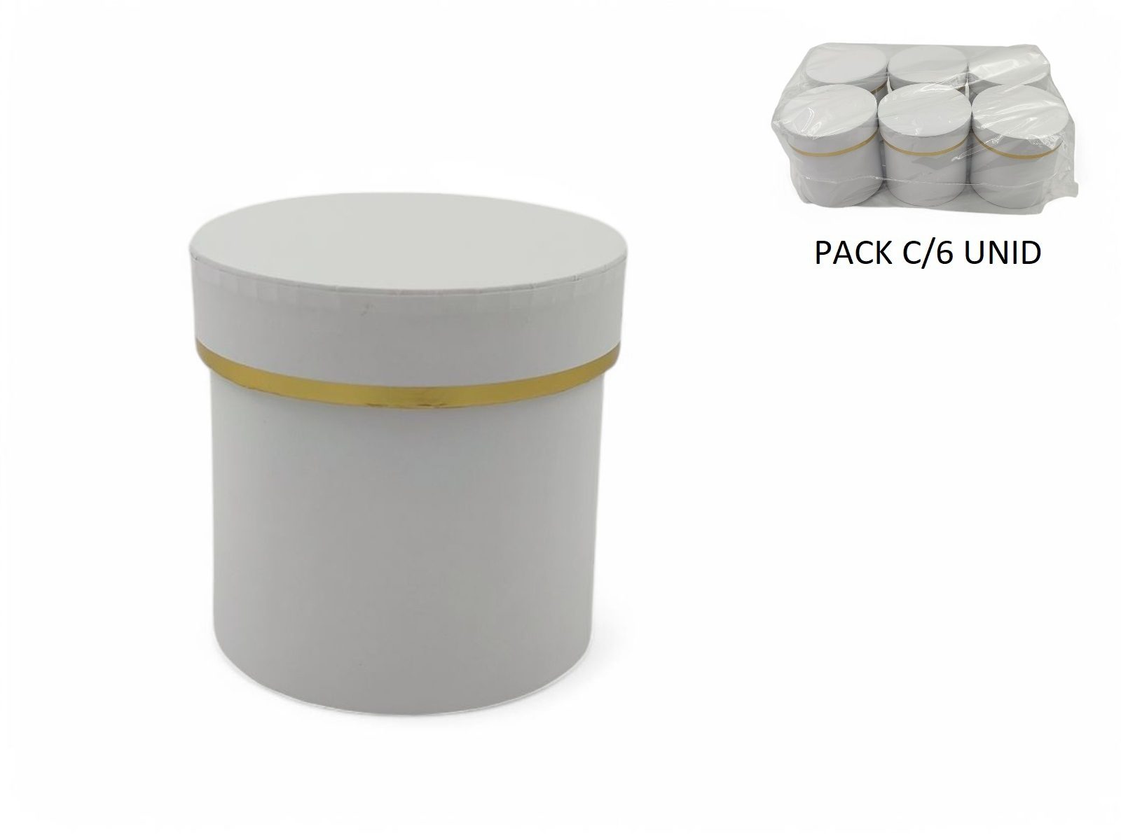 03.001414 CAIXA RED. PACK C/6UNIDS COR:BRANCO - Image 1