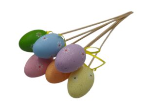 CONJ.6 OVOS C/PICO COLORIDOS 30CM