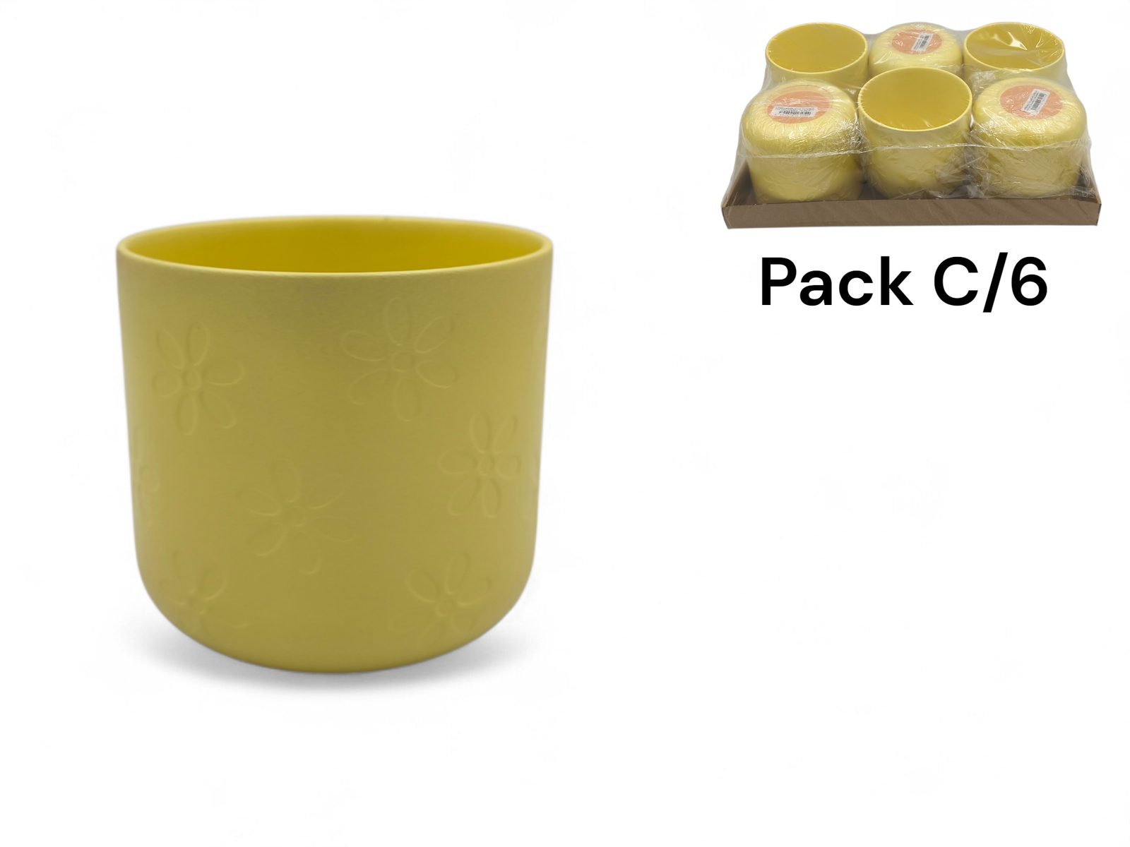 102.000074 VASO DAISY CERAMICA COR:AMARELO - Image 1