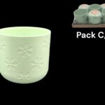VASO DAISY CERAMICA COR:VERDE