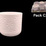 VASO DAISY CERAMICA COR:ROSA