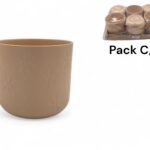 VASO DAISY CERAMICA COR:PESSEGO