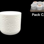 VASO DAISY CERAMICA COR:BRANCO