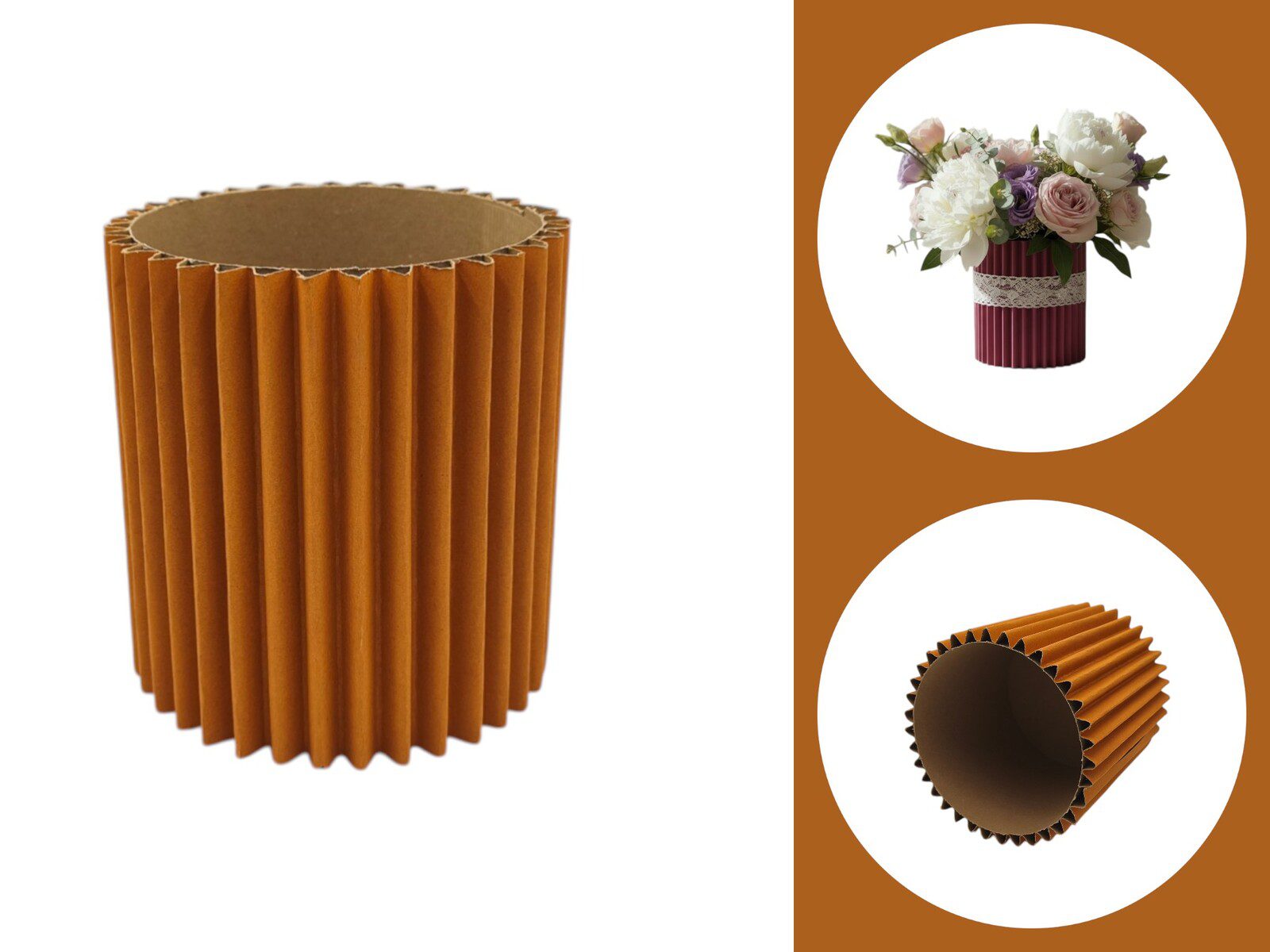 122.000008. CAIXA CARTAO ONDULADO C/PLASTICO COR:LARANJA - Image 1