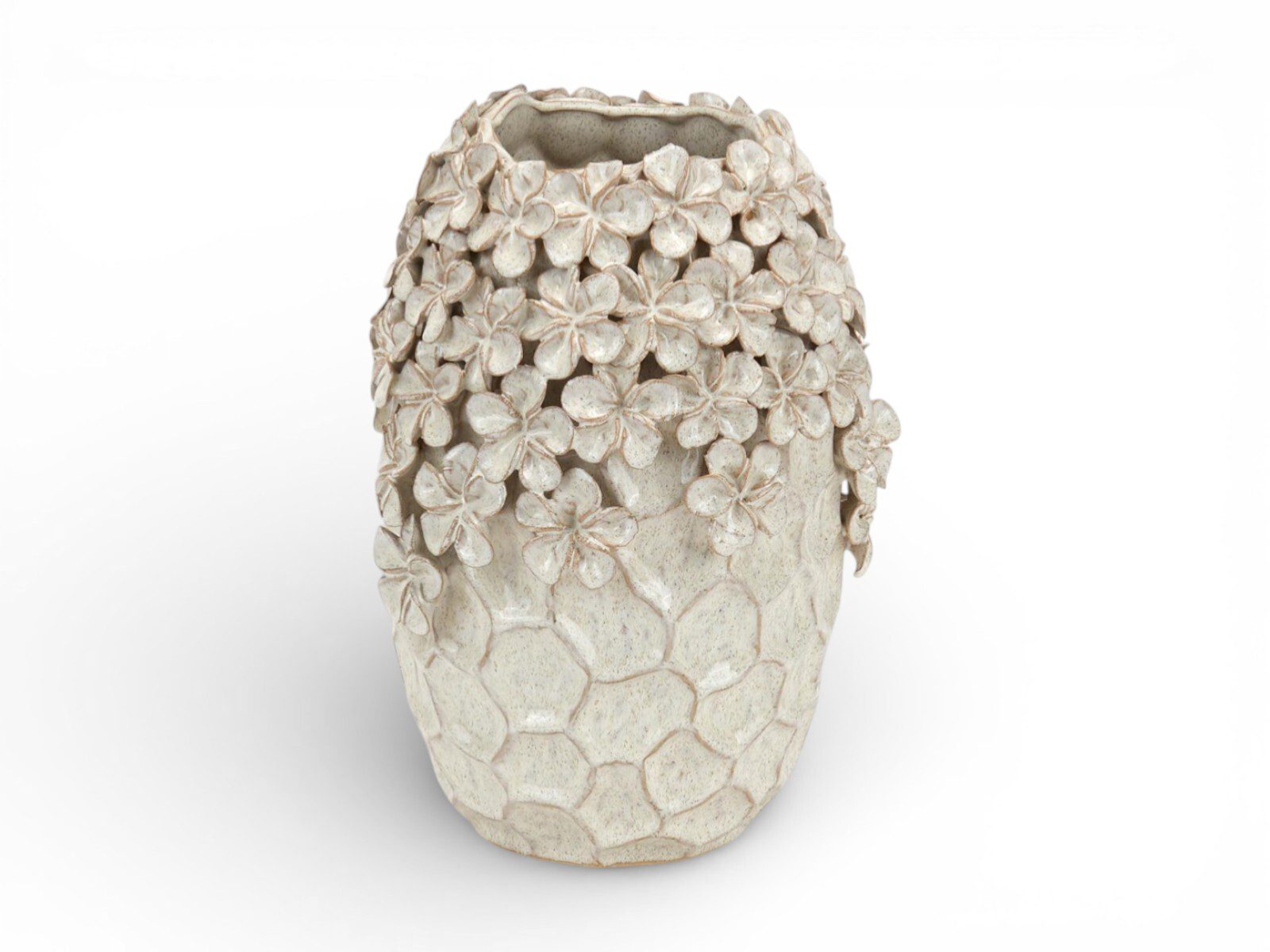 224620-003 JARRA C/RELEVO FLORES COR:BEGE - Image 1