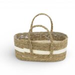 CESTA C/ALÇAS FIBRA NATURAL