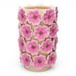 JARRA CERAMICA C/FLORES RELEVO