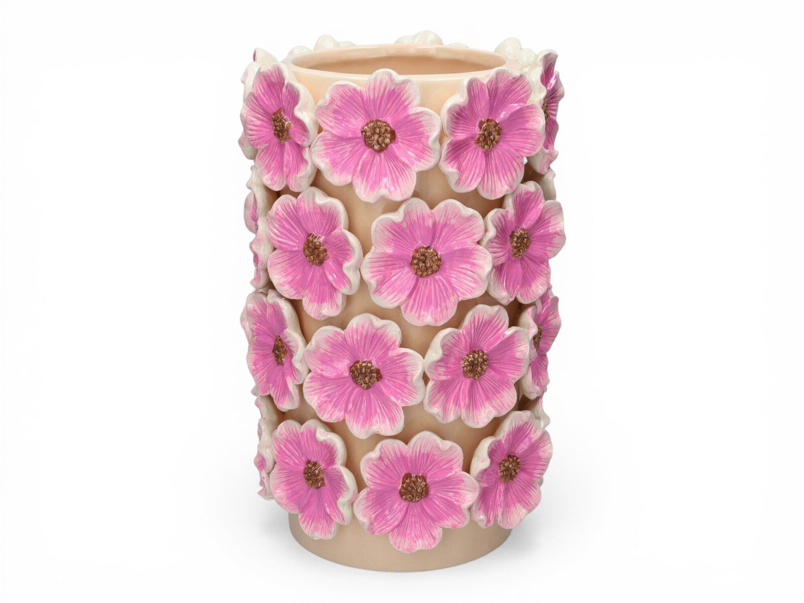 667651200 JARRA CERAMICA C/FLORES RELEVO - Image 1