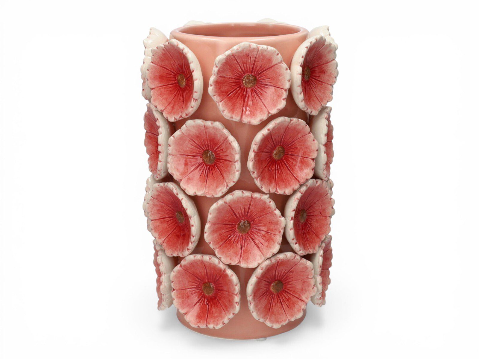 667651300 JARRA CERAMICA C/FLORES RELEVO - Image 1