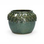 VASO CERAMICA ELLORA COR:VERDE