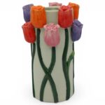 JARRA CERAMICA TULIPAS
