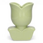 VASO TULIPA CERAMICA COR:VERDE