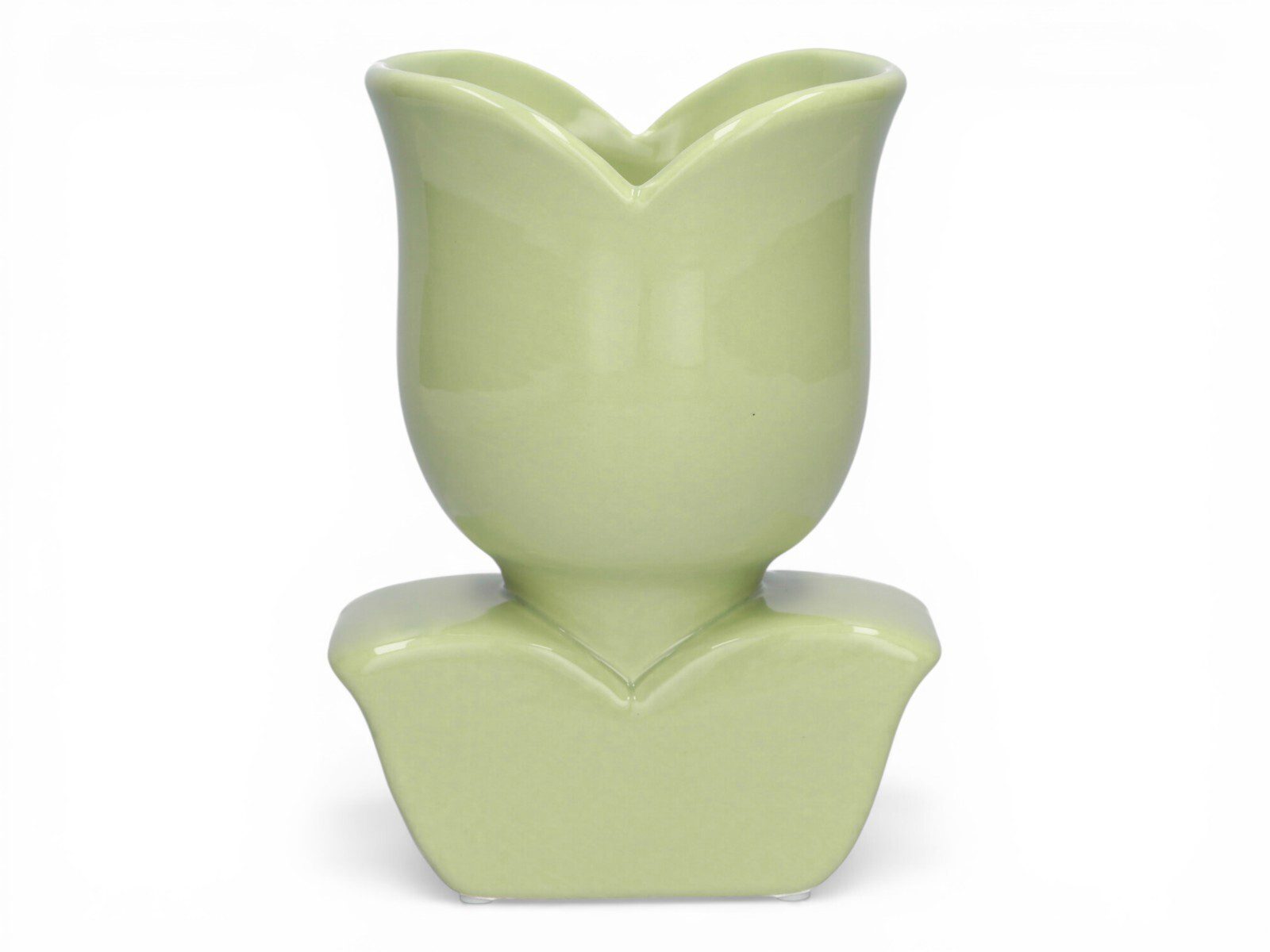 760302700 VASO TULIPA CERAMICA COR:VERDE - Image 1