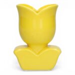VASO TULIPA CERAMICA COR:AMARELO