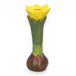 JARRA FLOR C/BOLBO CERAMICA COR:AMARELO