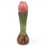 JARRA FLOR TULIPA C/BOLBO CERAMICA COR:ROSA