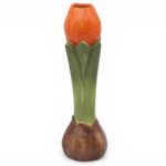 JARRA FLOR TULIPA C/BOLBO CERAMICA COR:LARANJA