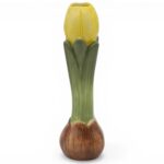 JARRA FLOR TULIPA C/BOLBO CERAMICA COR:AMARELO