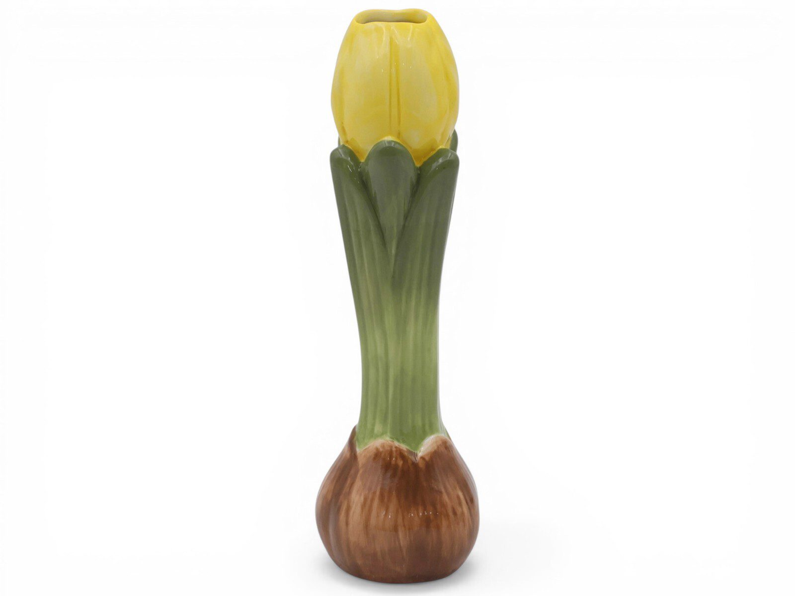 761561800 JARRA FLOR TULIPA C/BOLBO CERAMICA COR:AMARELO - Image 1