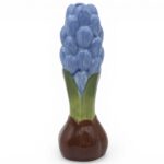 JARRA FLOR JACINTO C/BOLBO CERAMICA COR:AZUL