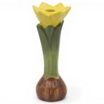 JARRA FLOR C/BOLBO CERAMICA COR:AMARELO