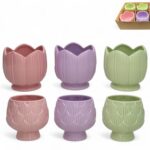 VASO CERAMICA C/FURO SORTIDOS