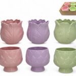 VASO CERAMICA C/FURO SORTIDOS