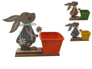 BASE C/COELHO+VASO-13X13X10